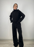Cutout Pants Black