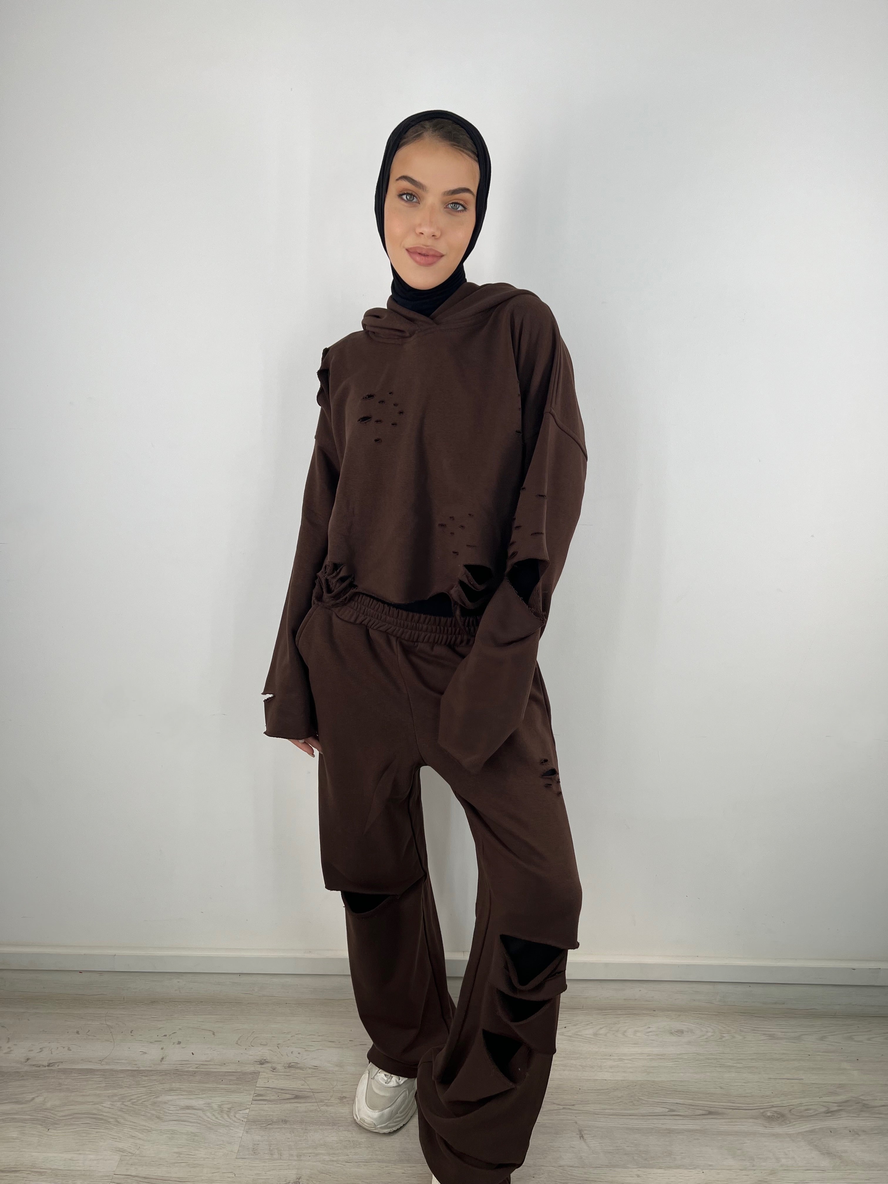 Cutout Pants Choco