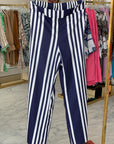 Navy Double Strips Pants