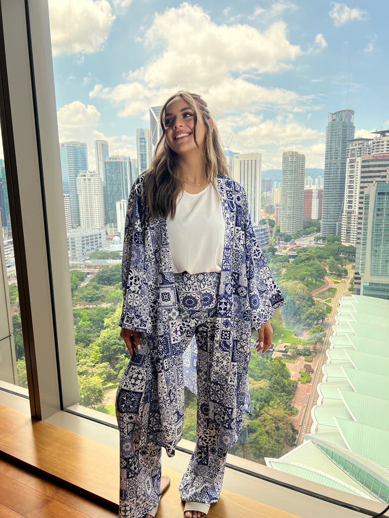 Blue Summer Set Pants