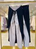 Two Tone Linen Wrap Pants