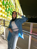 Basic Pocketed Shirt Blue Smoke