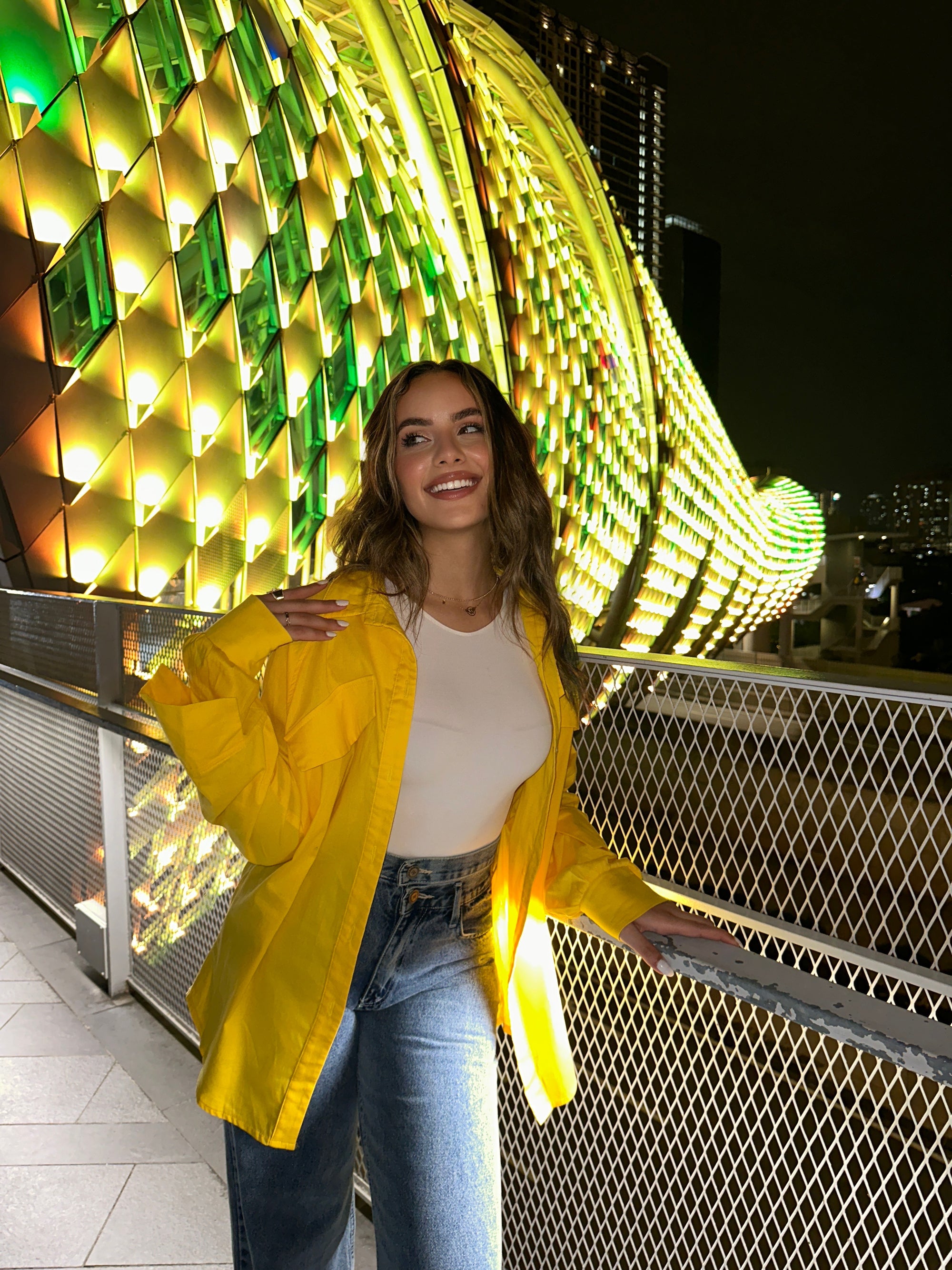 Basic Pocketed Shirt Yellow