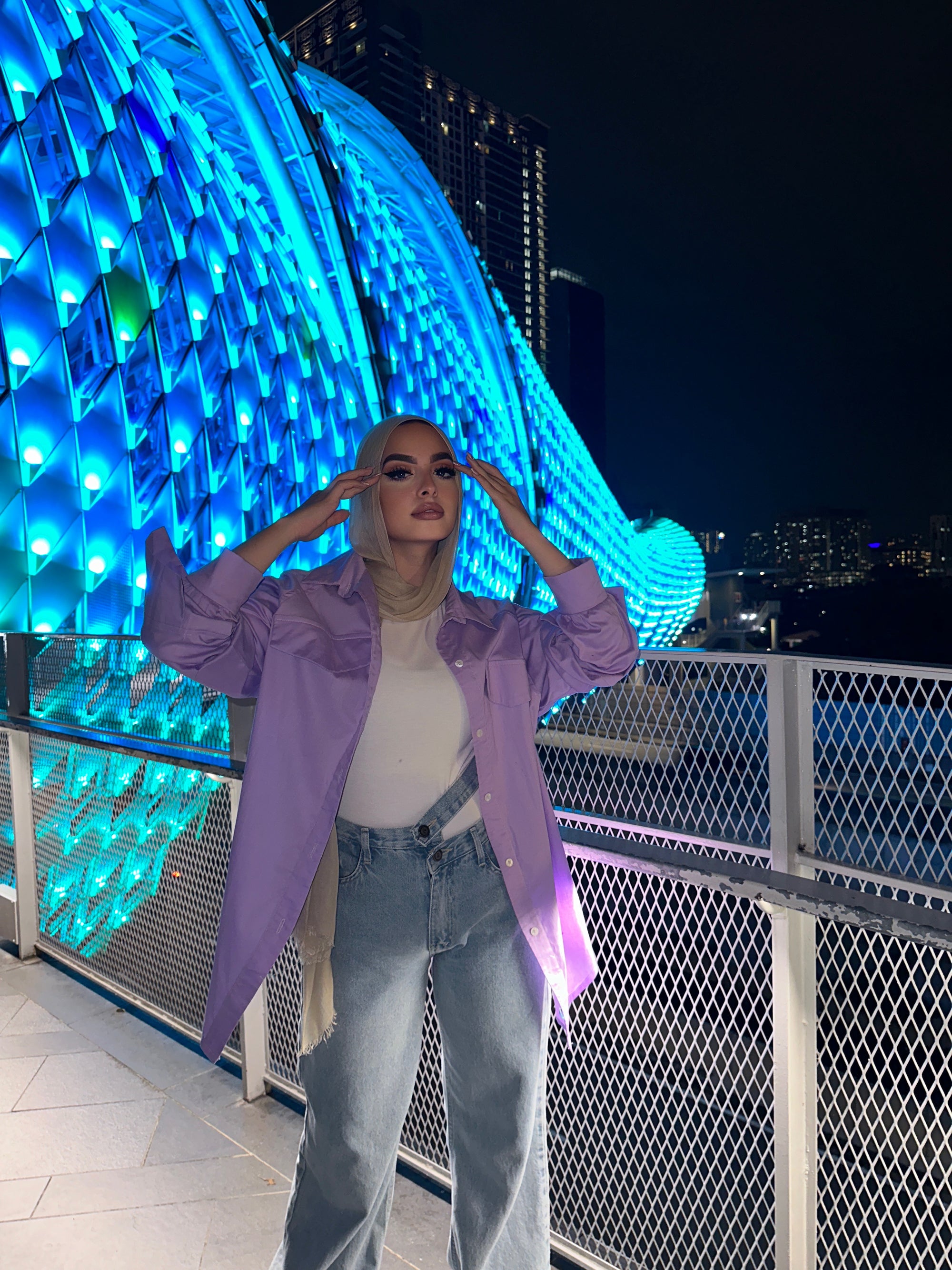 Basic Pocketed Shirt Lavender