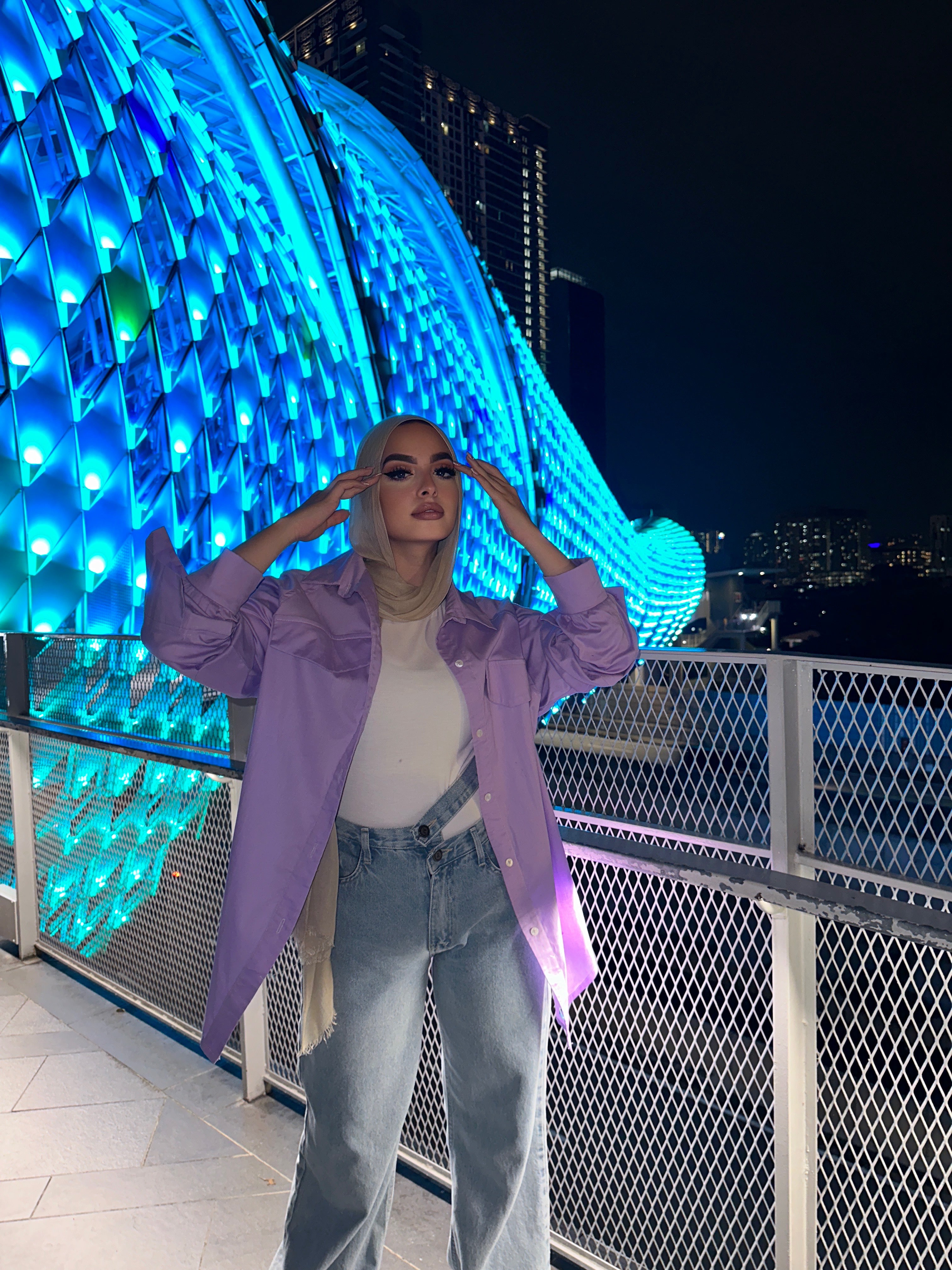 Basic Pocketed Shirt Lavender