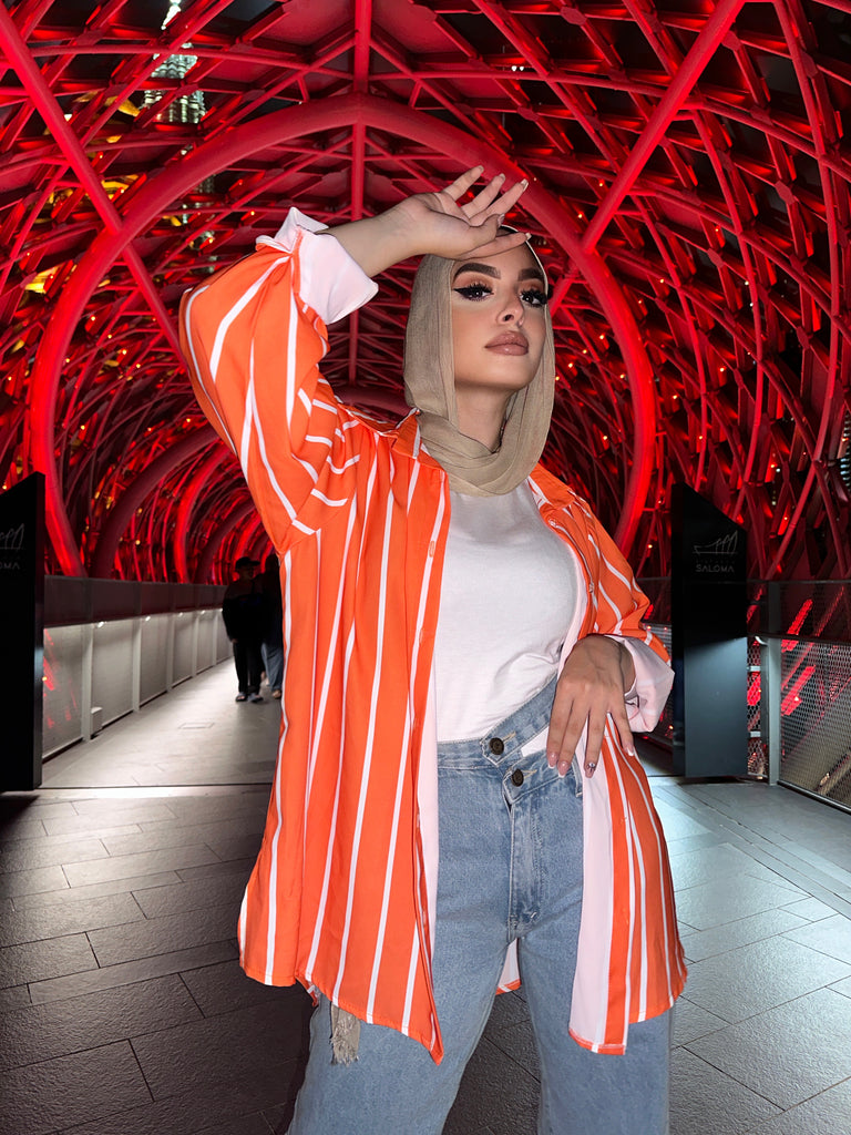 Stripped Shirt Orange