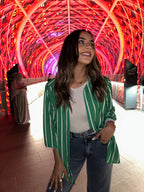 Stripped Shirt Green