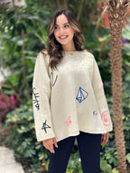 Your Own Doodling Sweater Cream