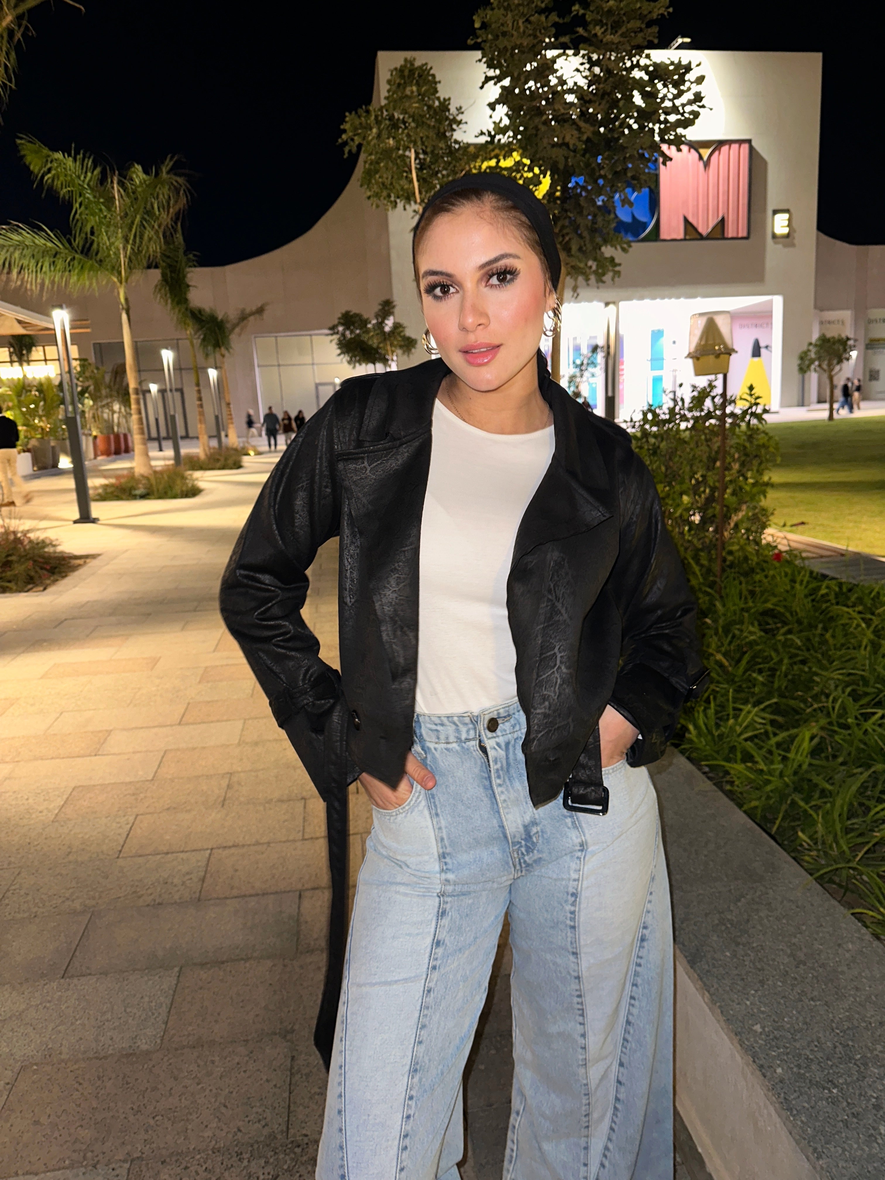 Cropped Suede Scratchy Jacket Black