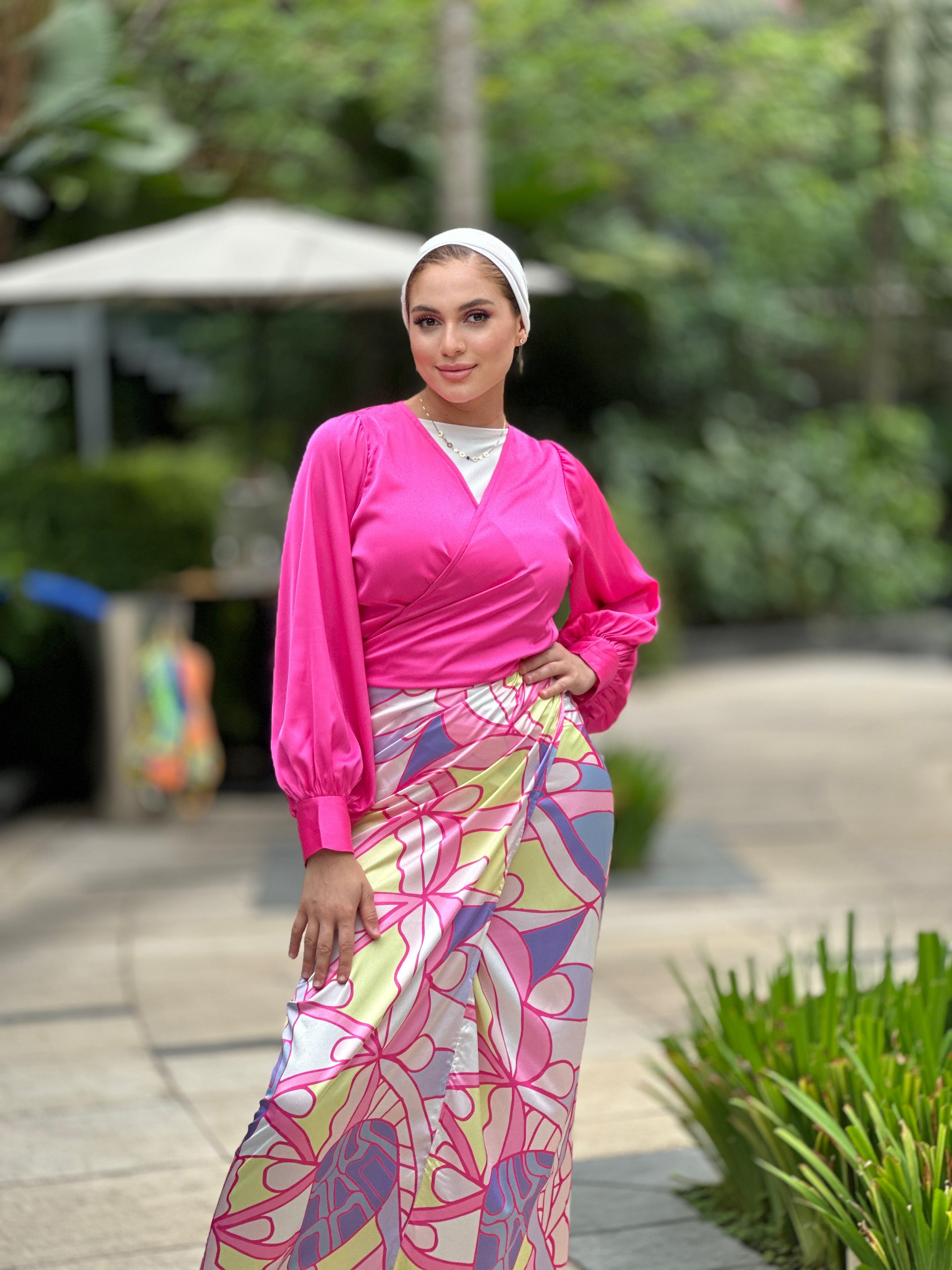 Silky Wrappy Top Bubble Gum