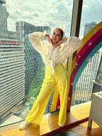 Monogram Pants Pale Yellow