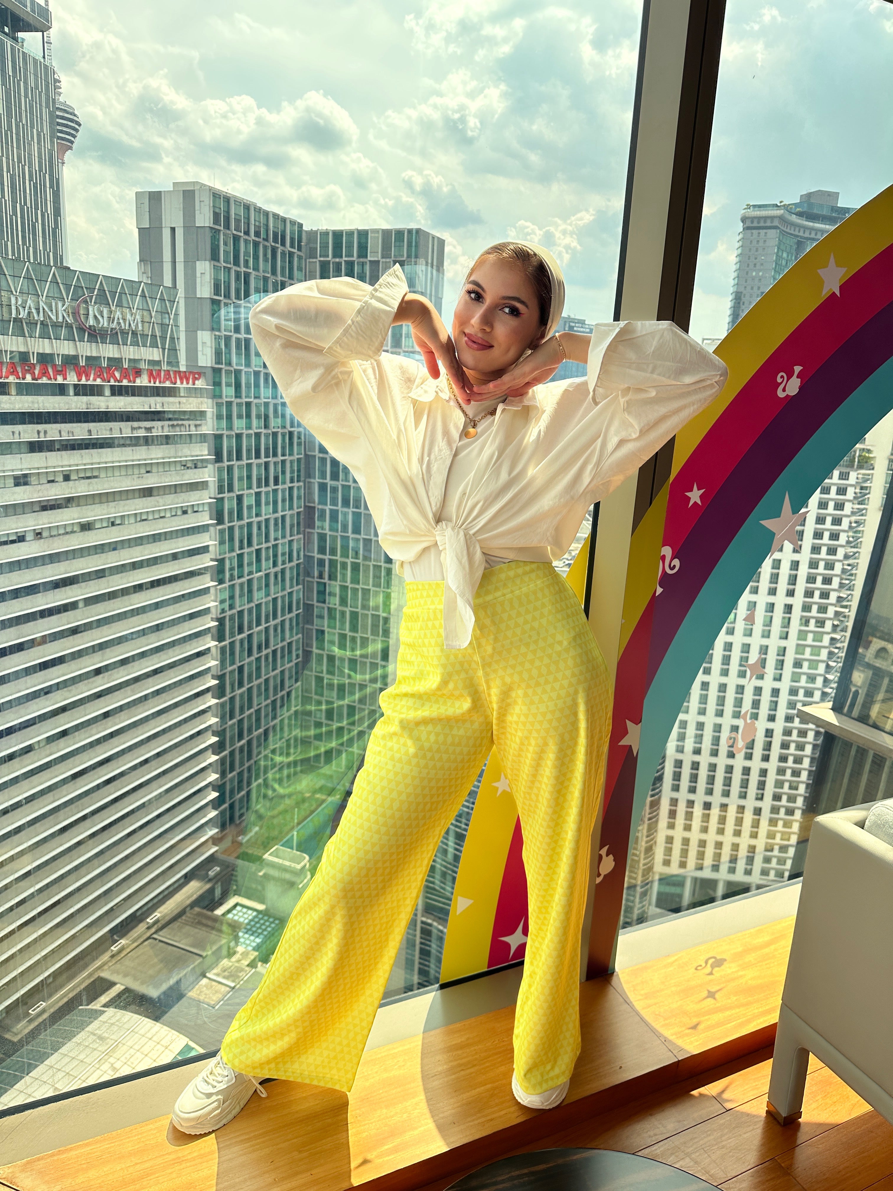 Monogram Pants Pale Yellow
