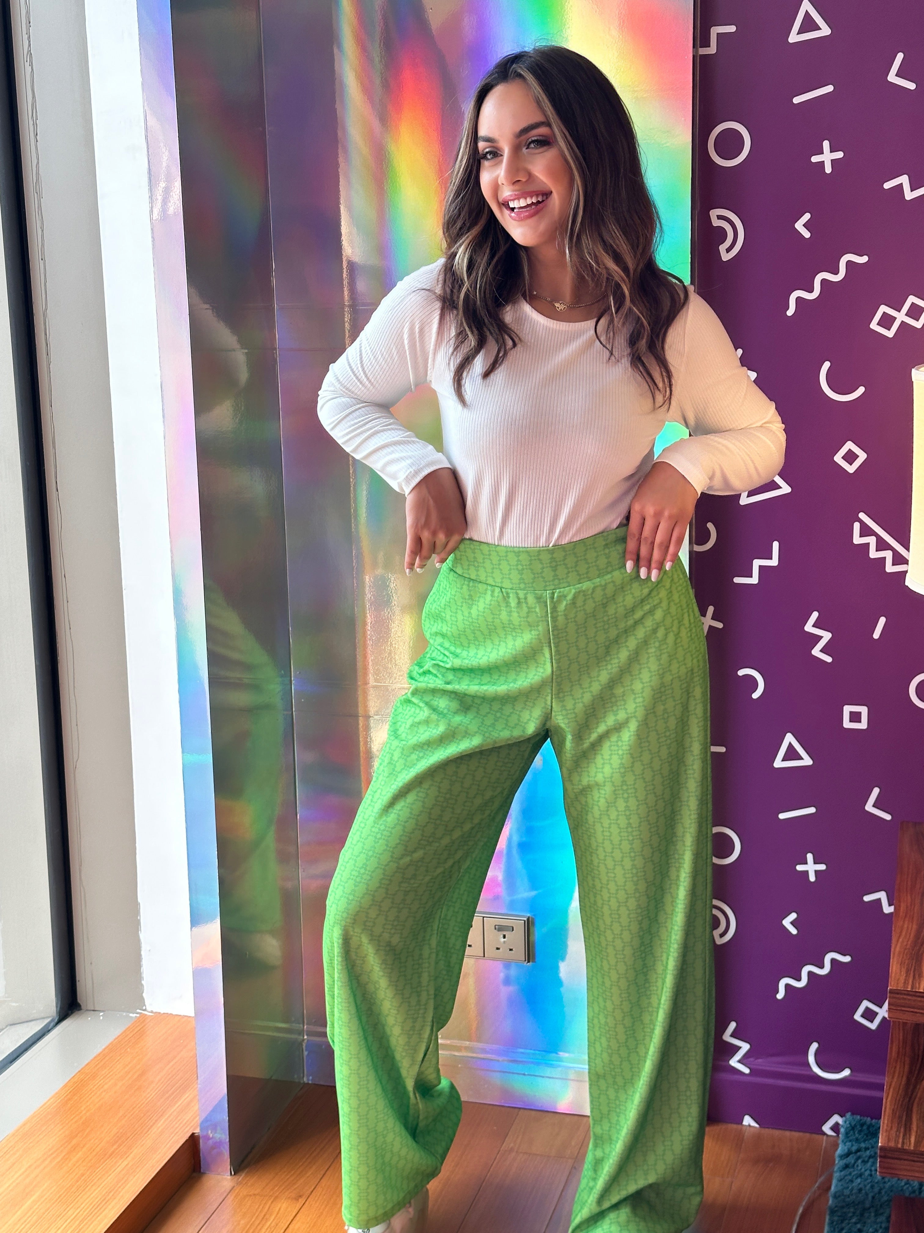 Monogram Pants Green