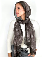 Twinkling Night Flowers Modal Charcoal