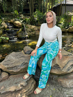 Flare Pants Minty Blues