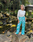 Flare Pants Minty Blues