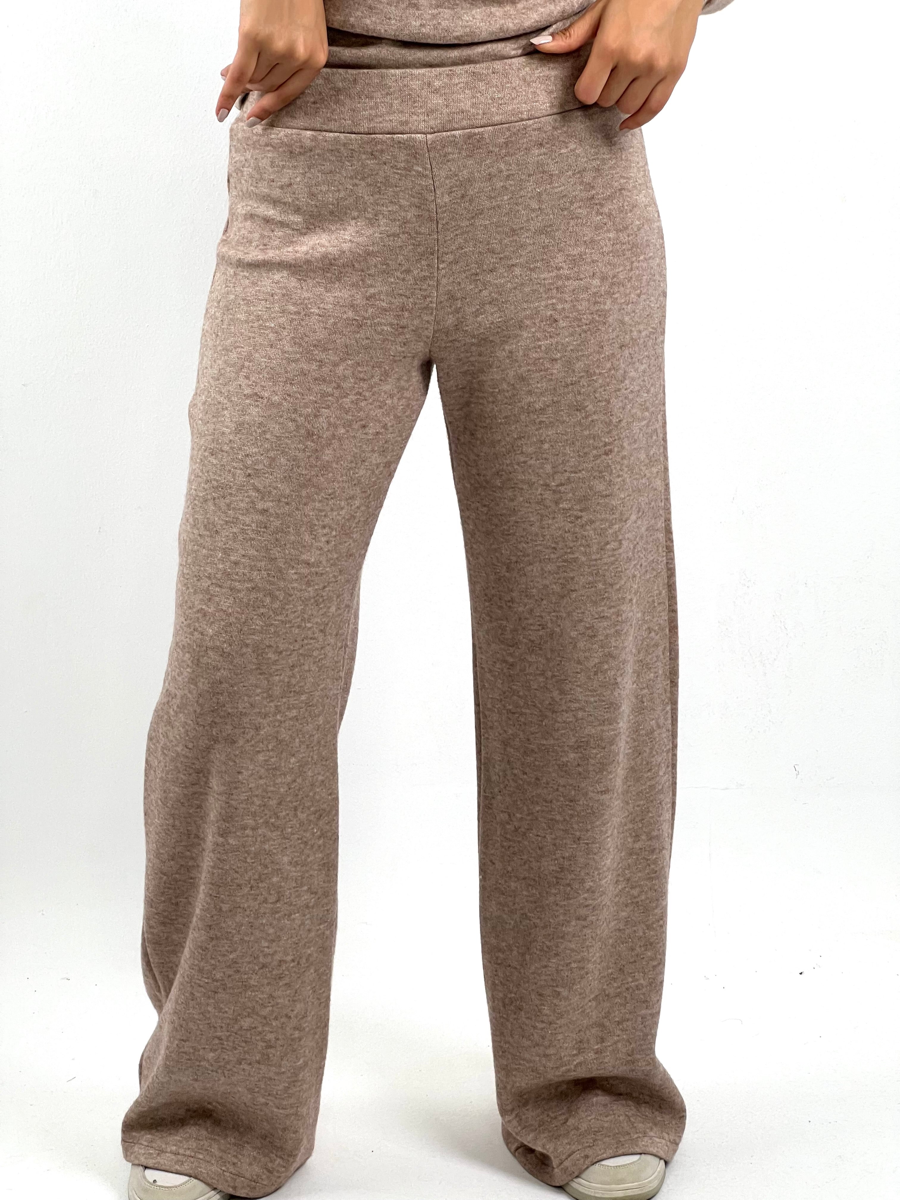 Knit Wide Pants Mocha