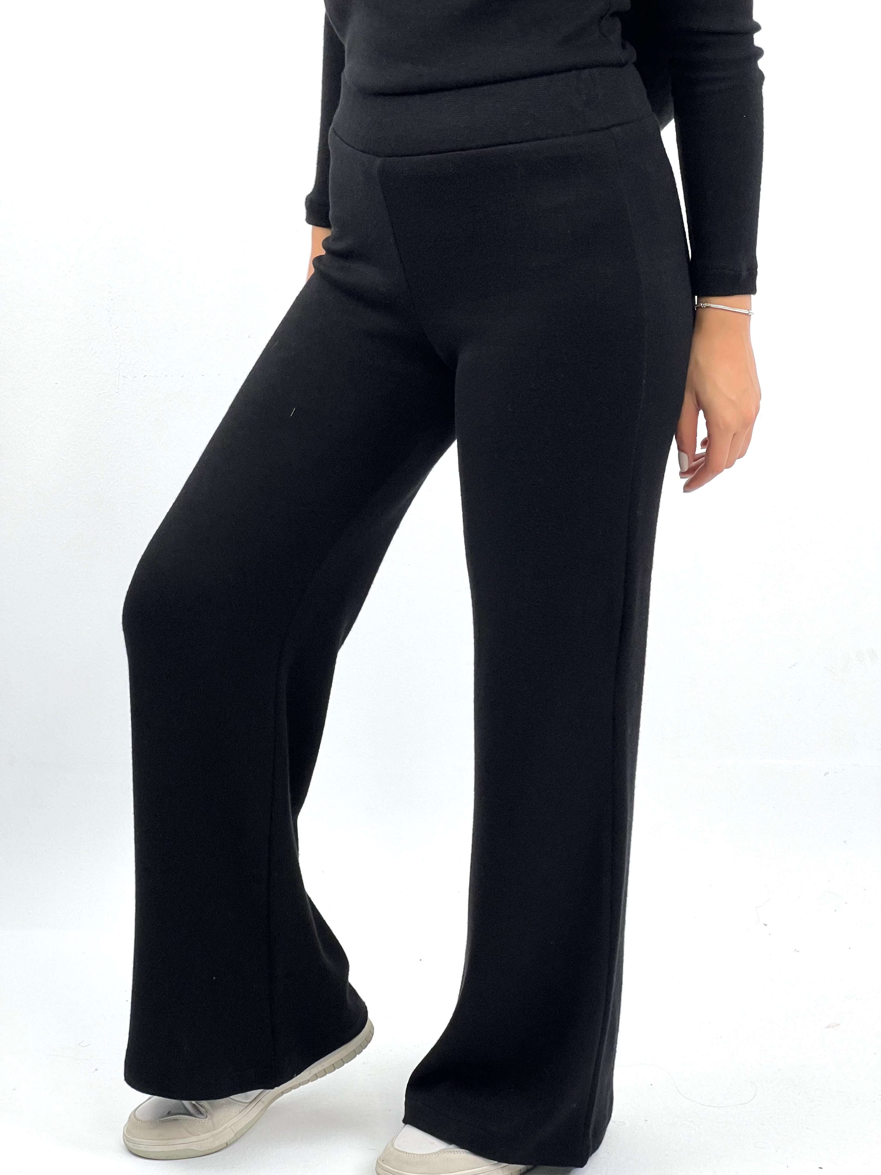 Knit Wide Pants Black