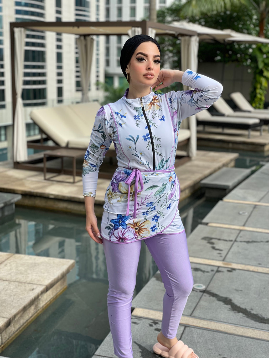 Lilac Sea Swimsuit Set
