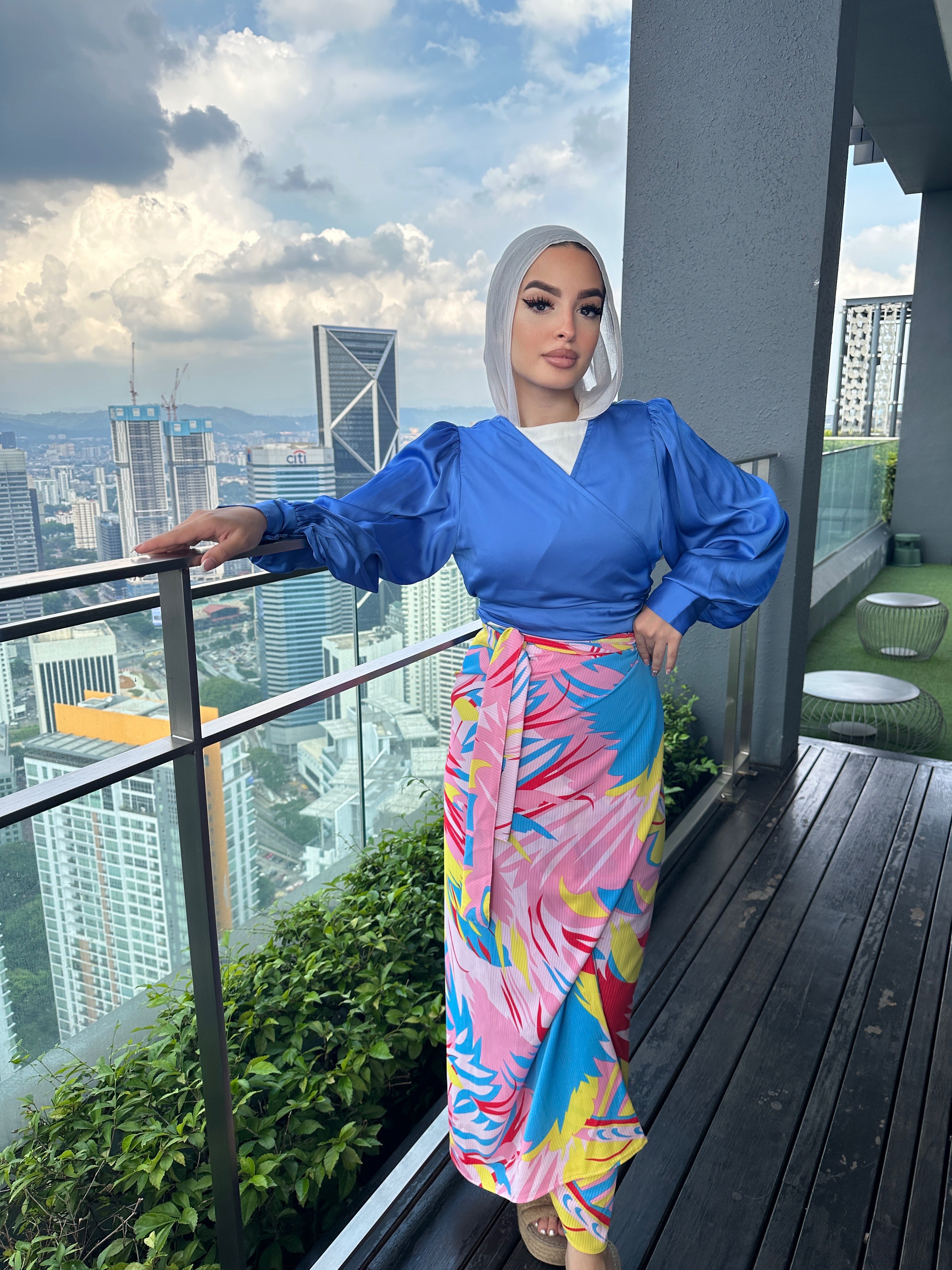 Wrap It Skirt Blue