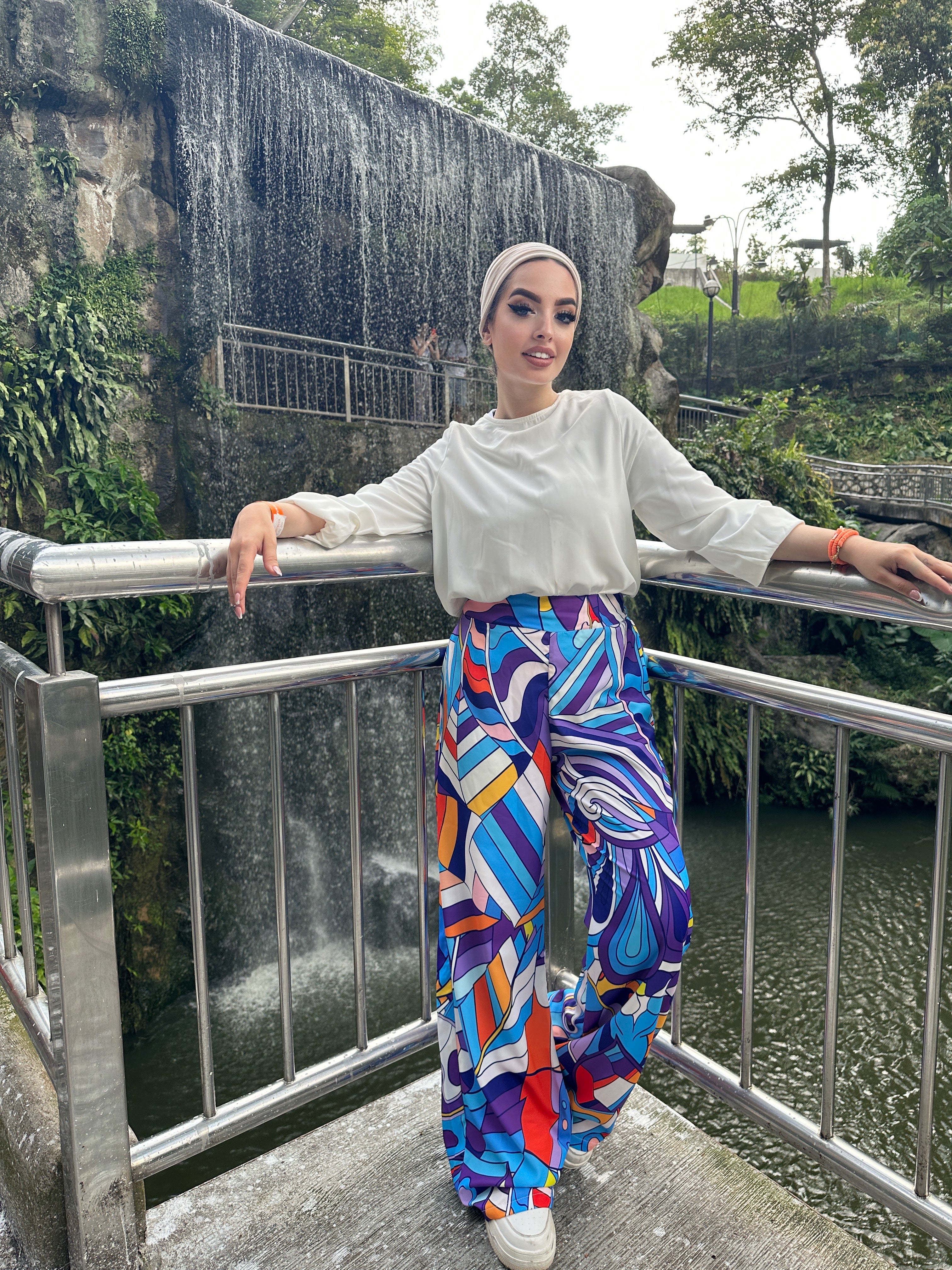 Flare Pants Citrus Blue