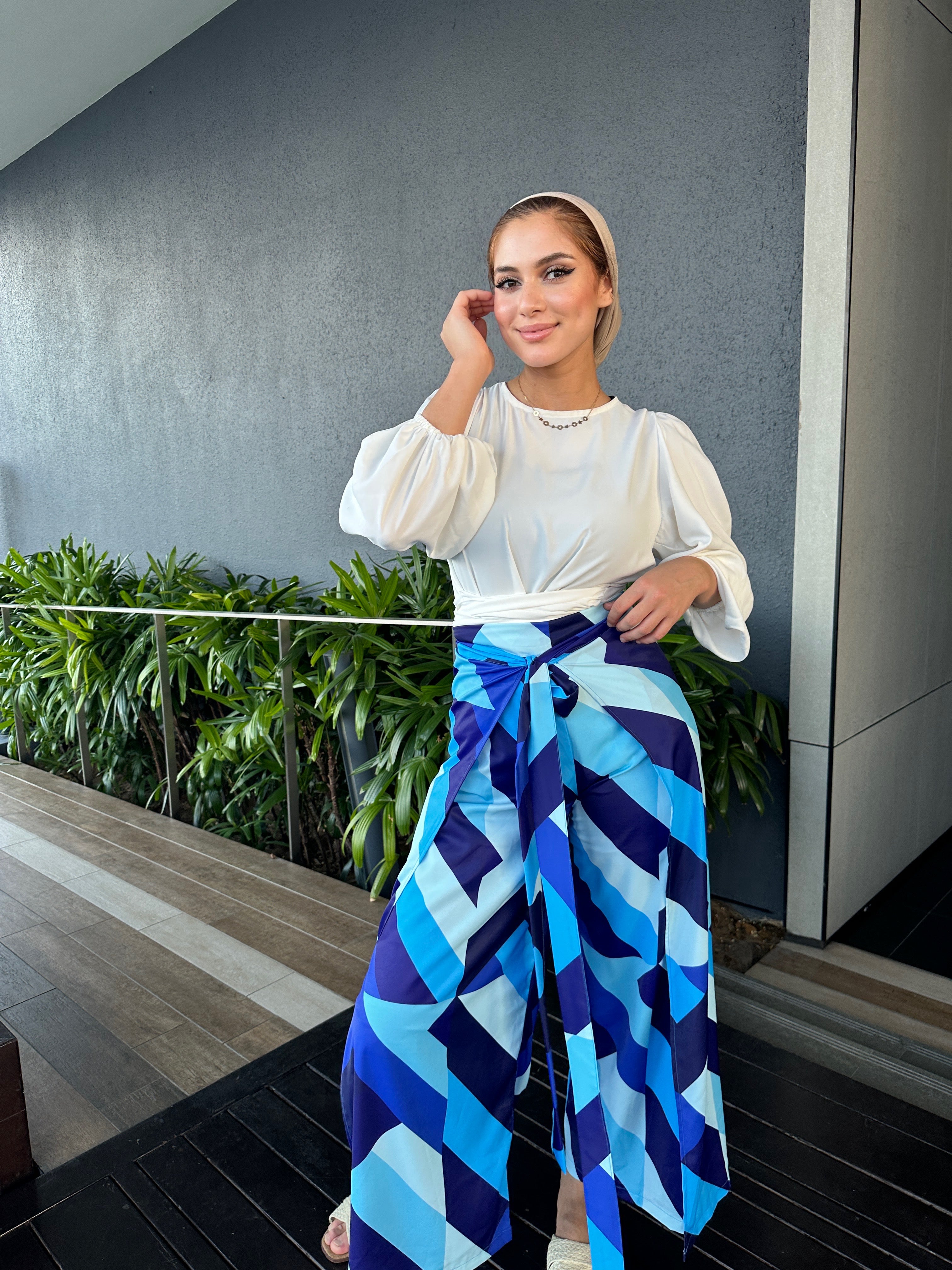 Tri Color Wrap Pants