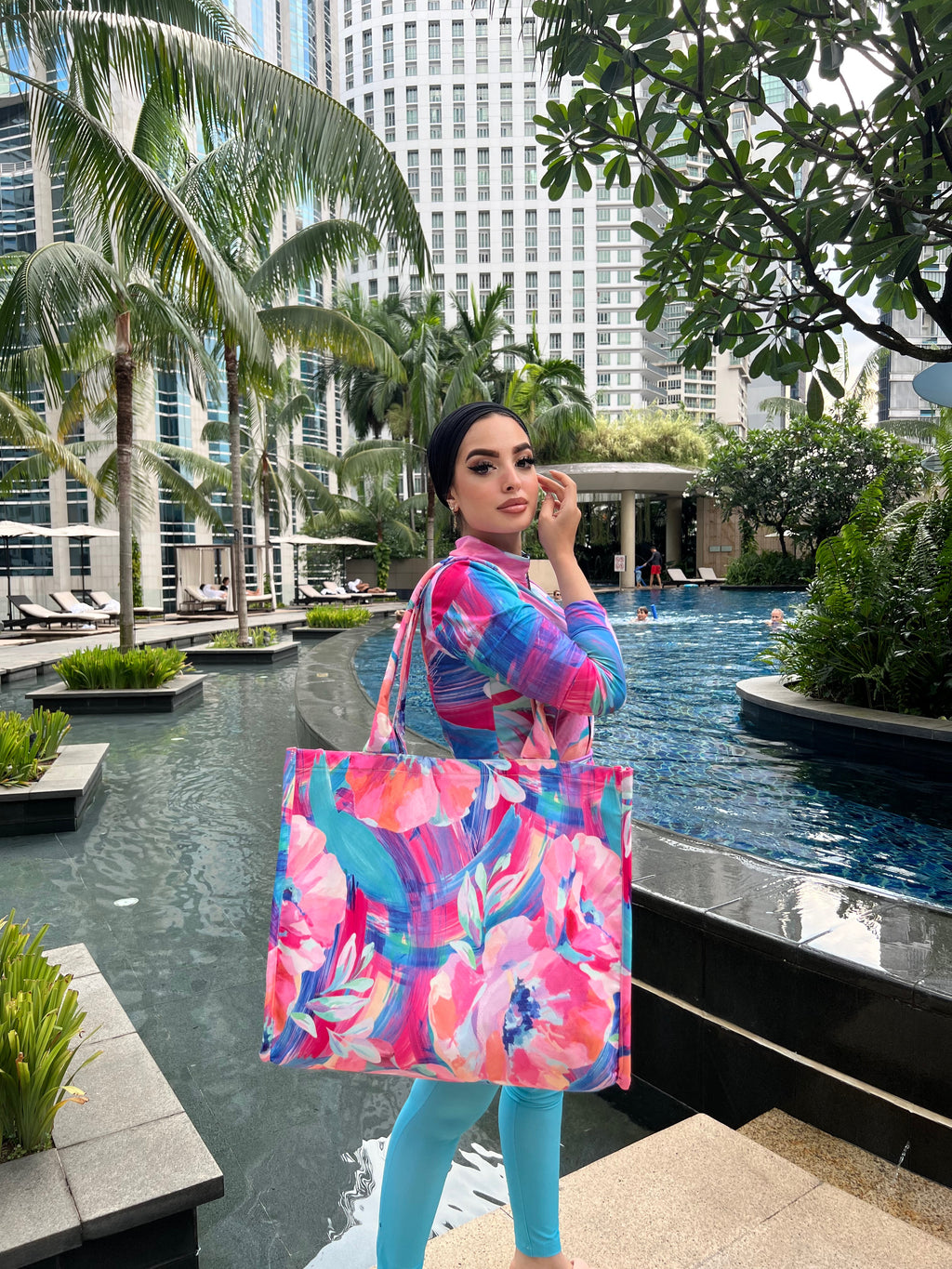 Floral Ocean Swimsuit Set