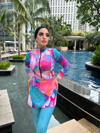 Floral Ocean Swimsuit Top