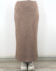 Knit Slim Skirt Mocha