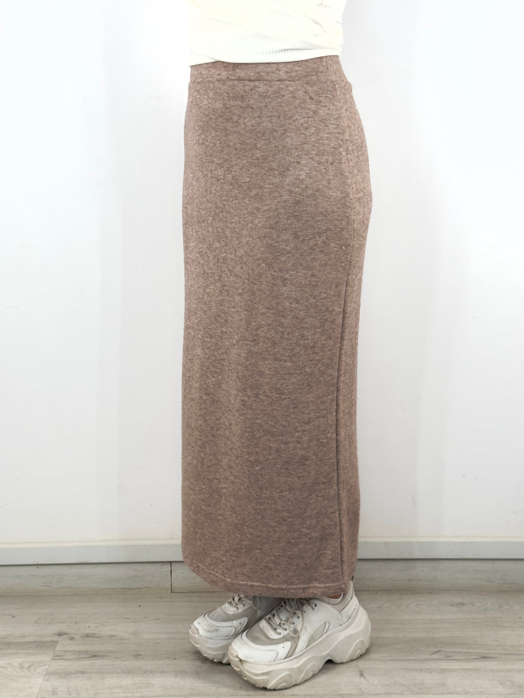 Knit Slim Skirt Mocha