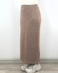 Knit Slim Skirt Mocha