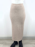 Knit Slim Skirt Latte