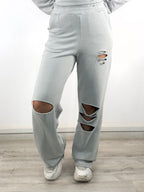 Cutout Pants Heather Grey