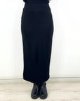 Knit Slim Skirt Black