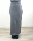 Knit Slim Skirt Grey