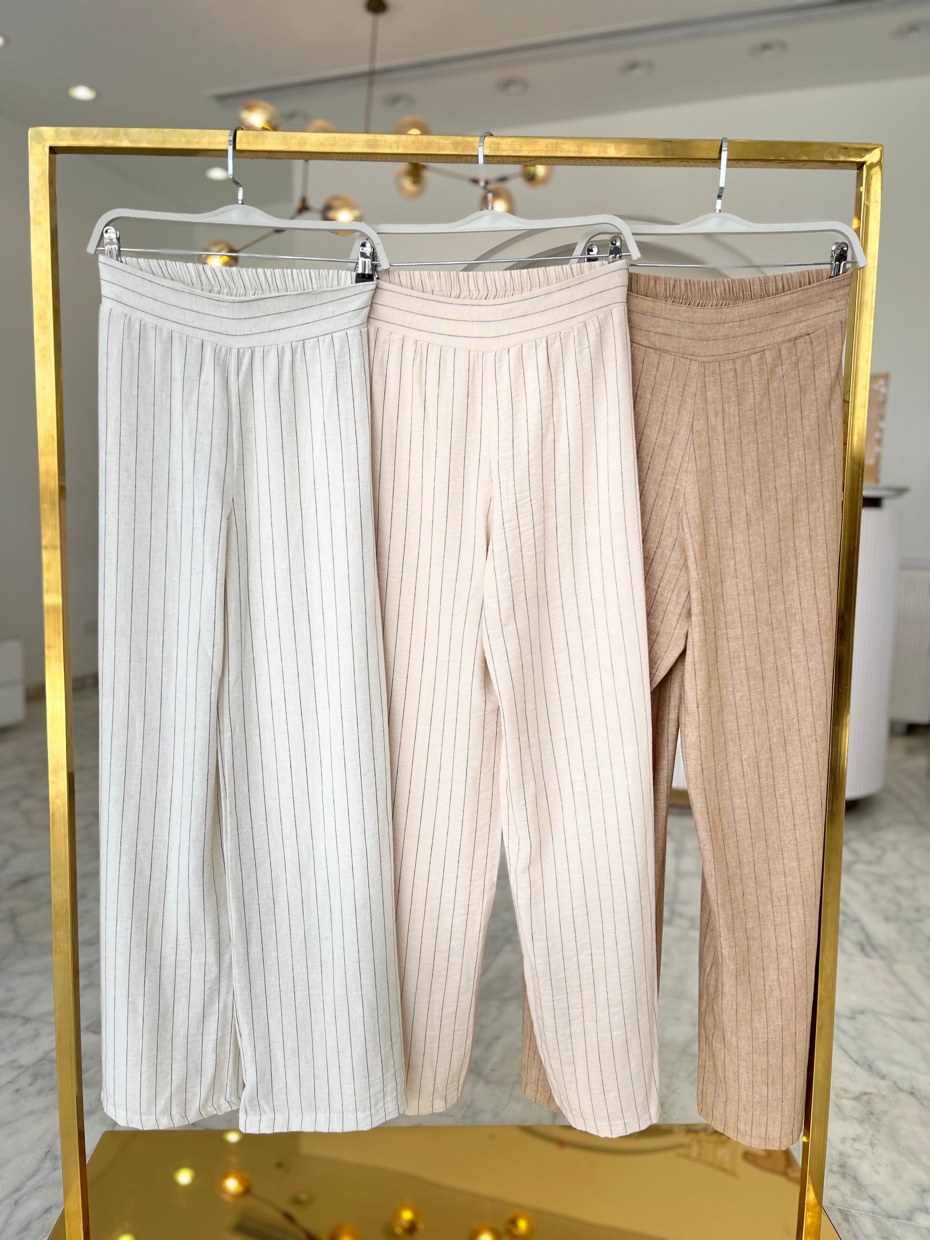 Stripped Linen Pants