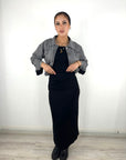 Knit Slim Skirt Black