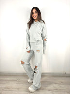 Cutout Pants Heather Grey