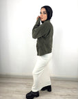 Knit Slim Skirt Cream