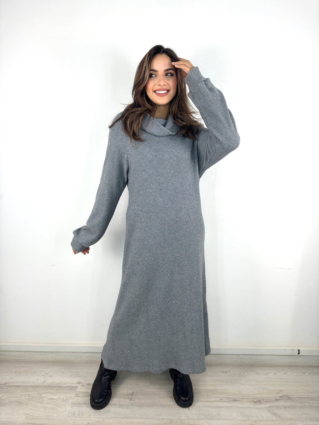 Warm Days Dress Charcoal