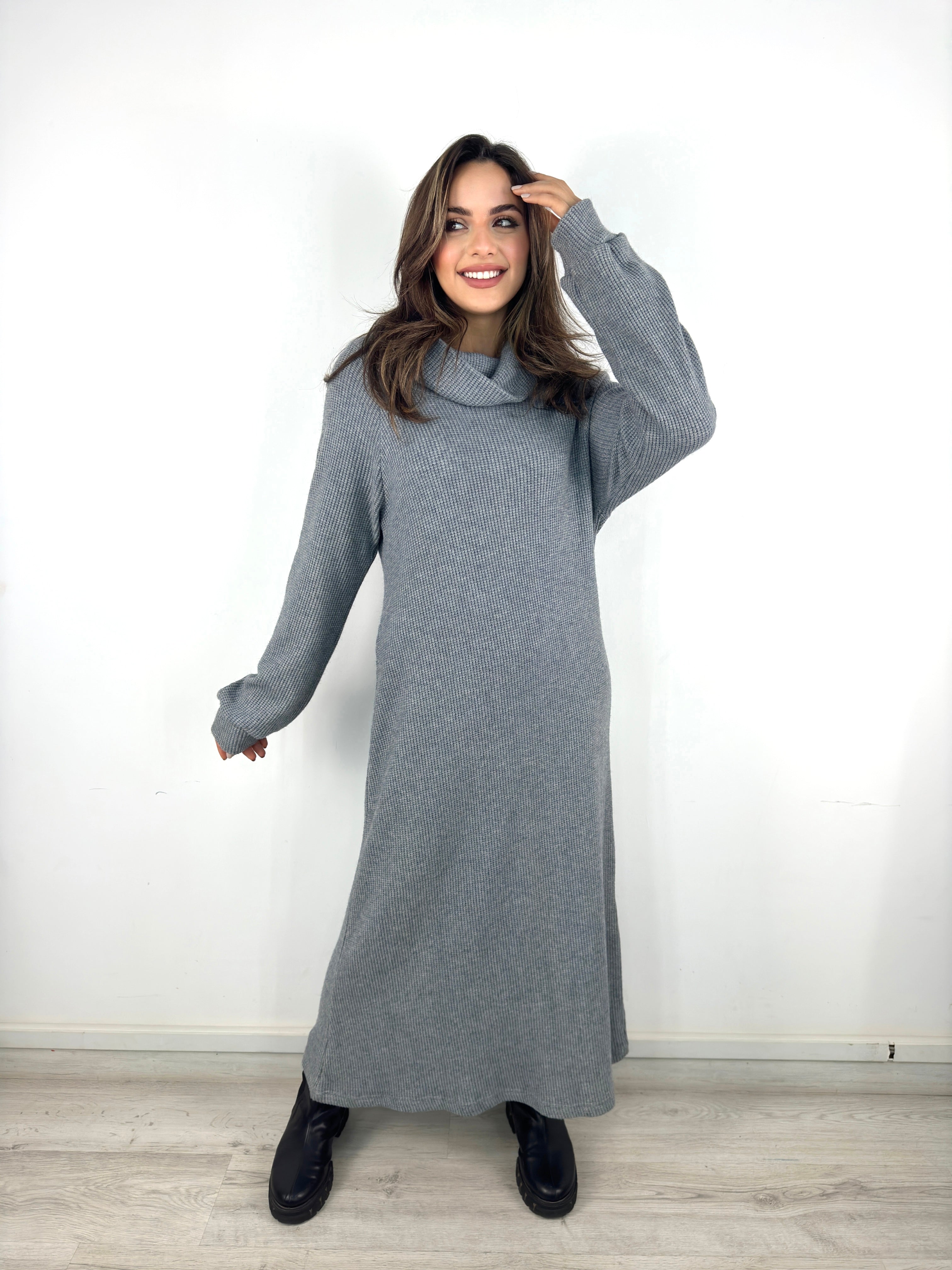 Warm Days Dress Charcoal