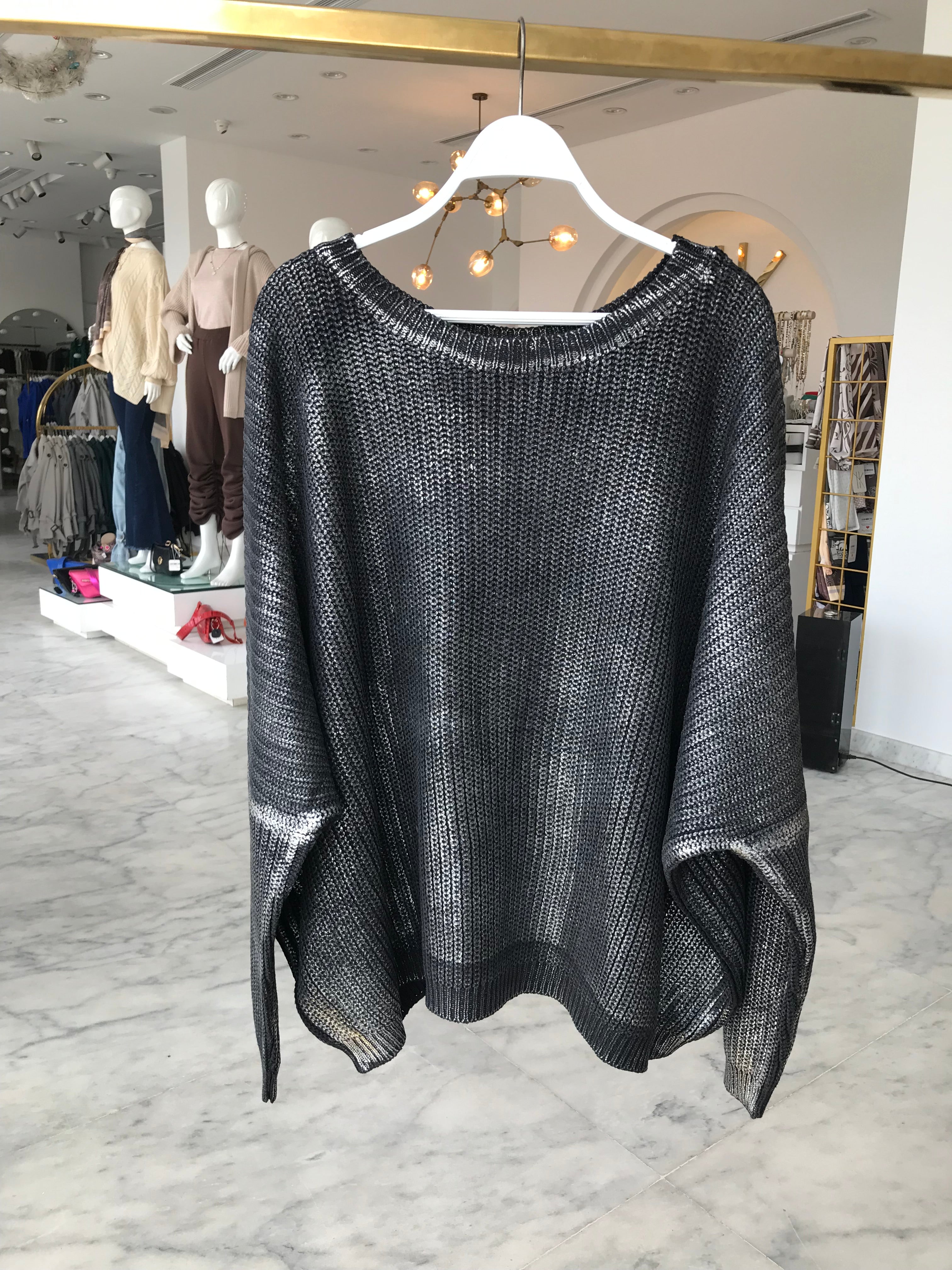 Silver Black Sweater