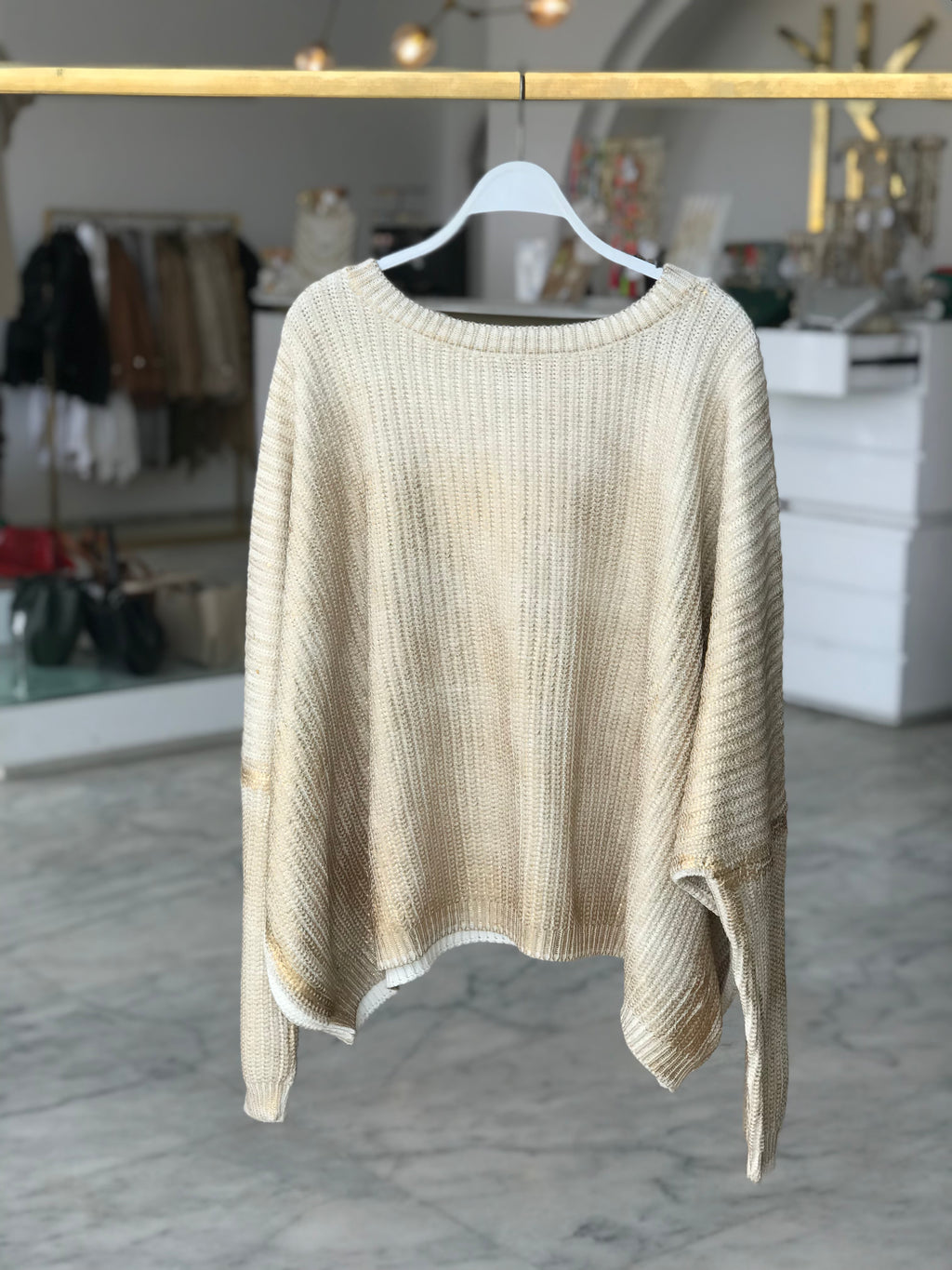 Cream Gold Dust Sweater