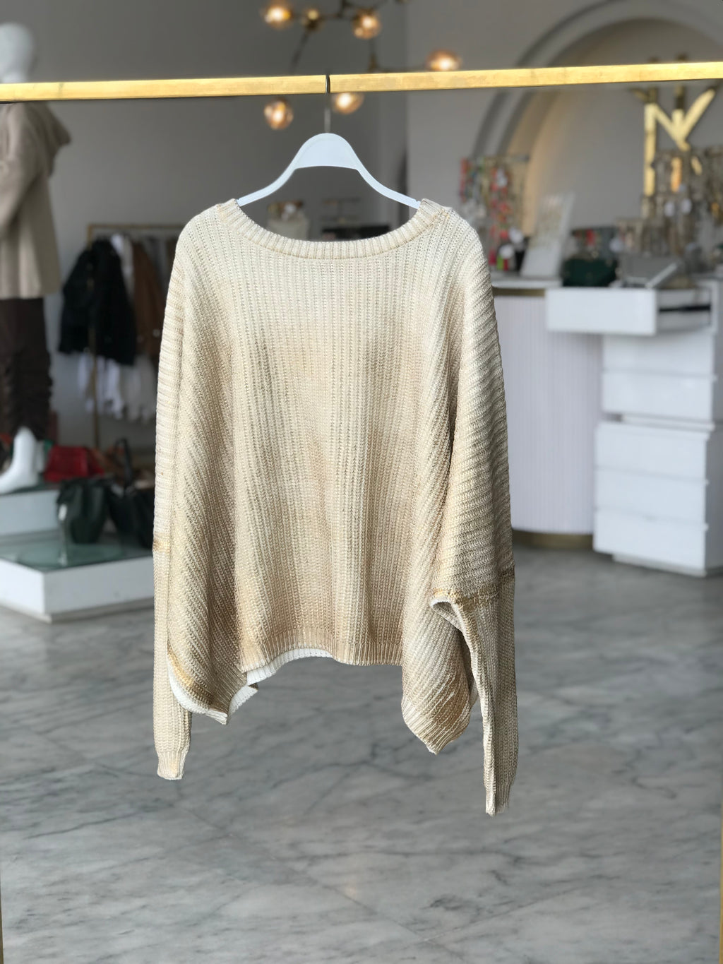 Cream Gold Dust Sweater