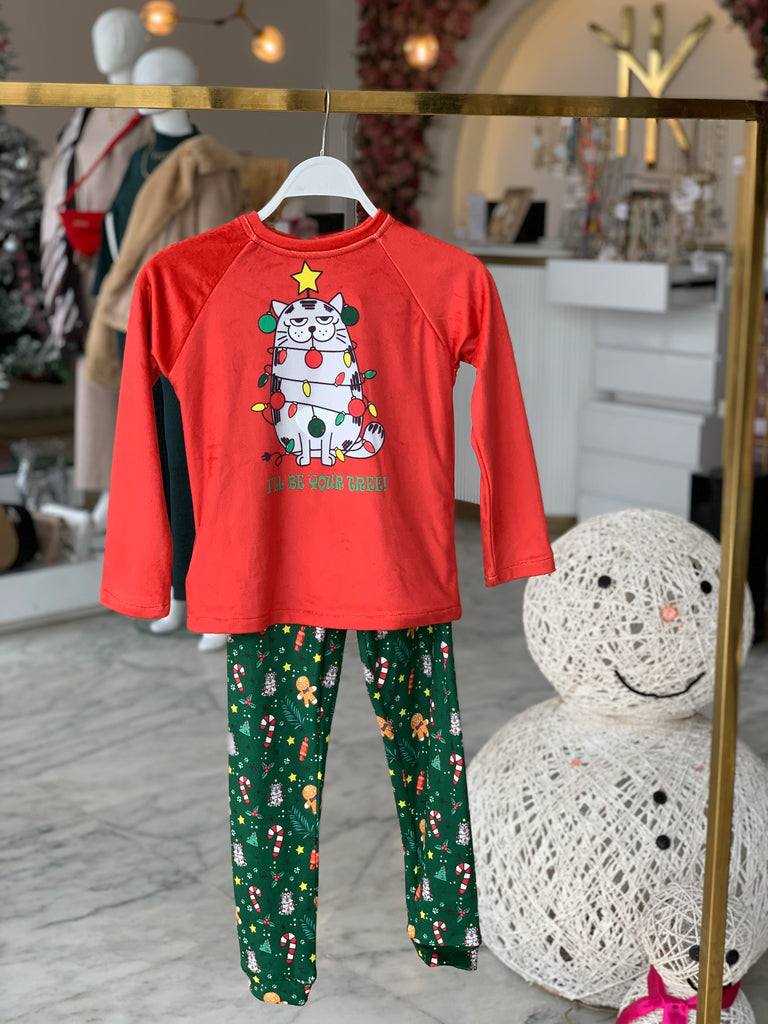 Will Be Your Tree Kids Pjs Red