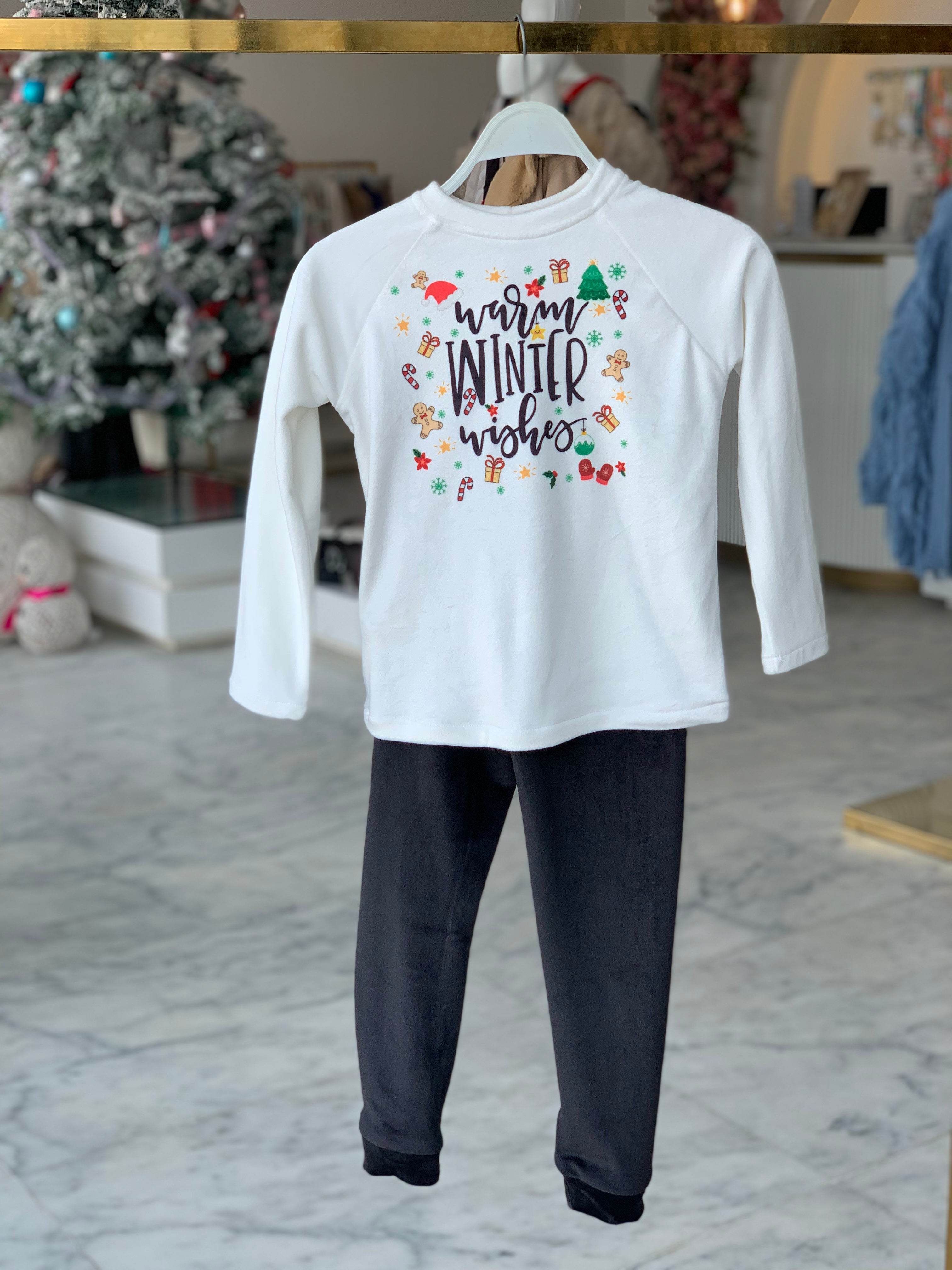 Winter Wishes Kids Pjs