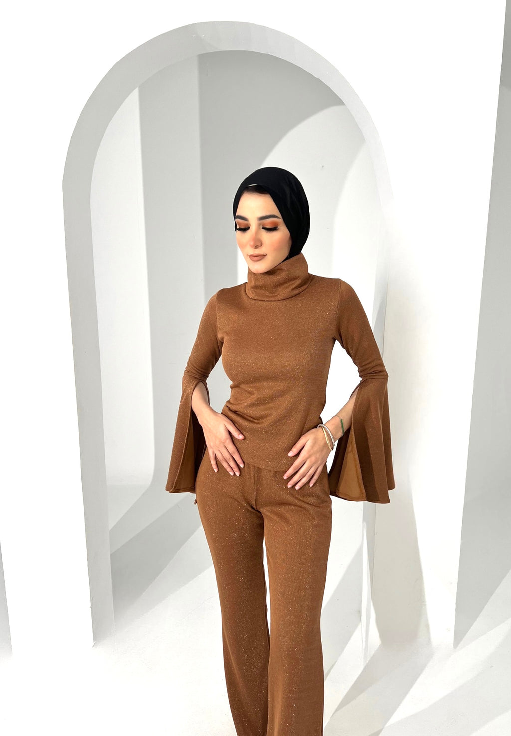 Sparkling Nights Pants Carmel Flakes
