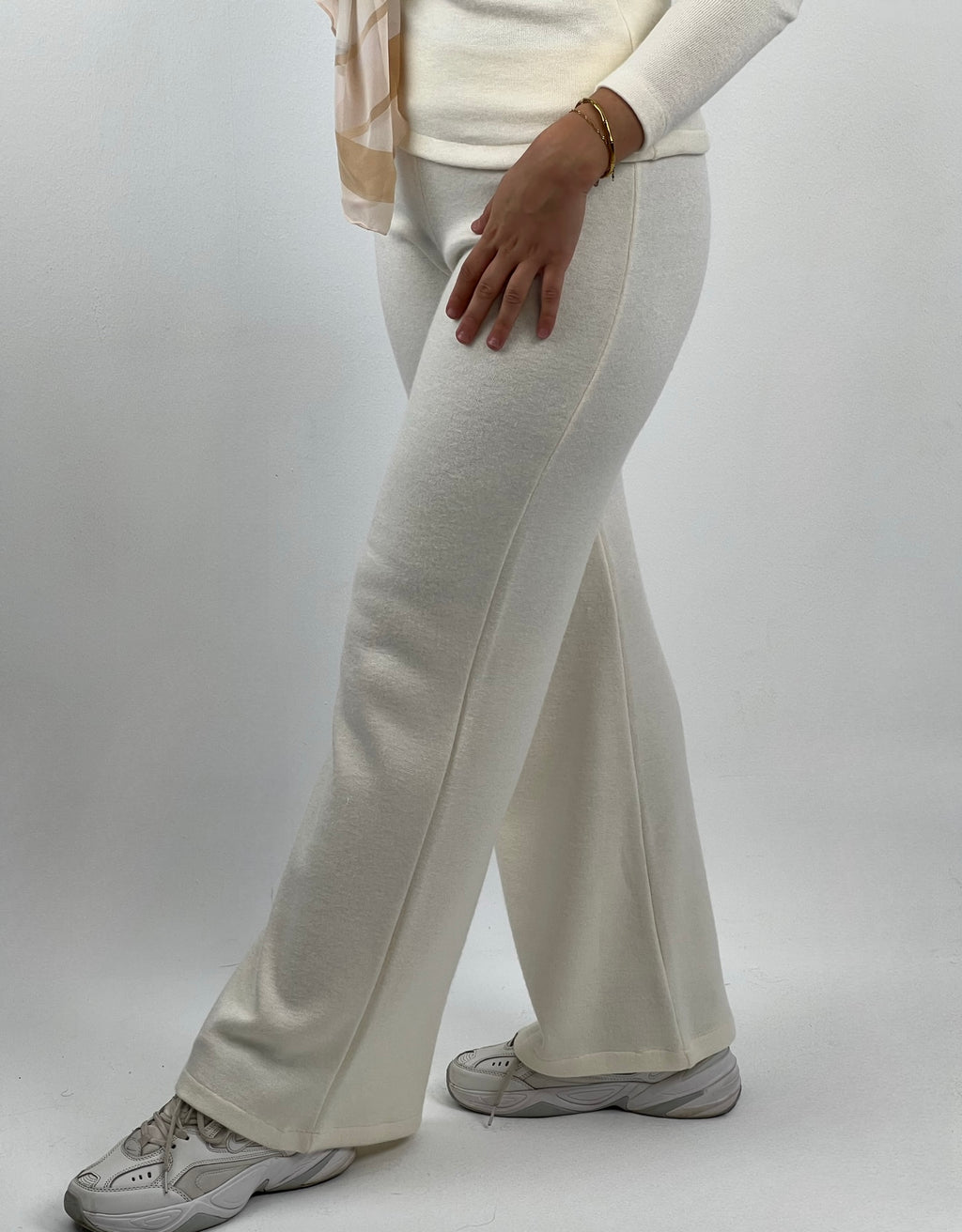 Knit Wide Pants Cream