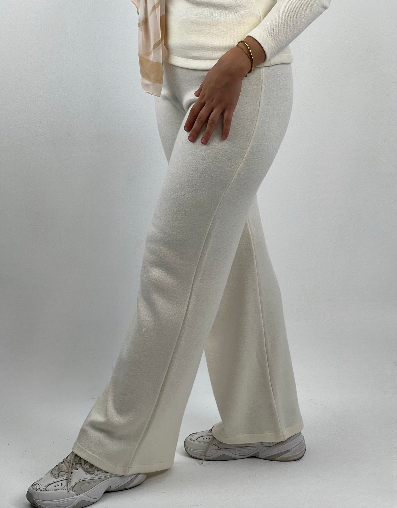 Knit Wide Pants Cream