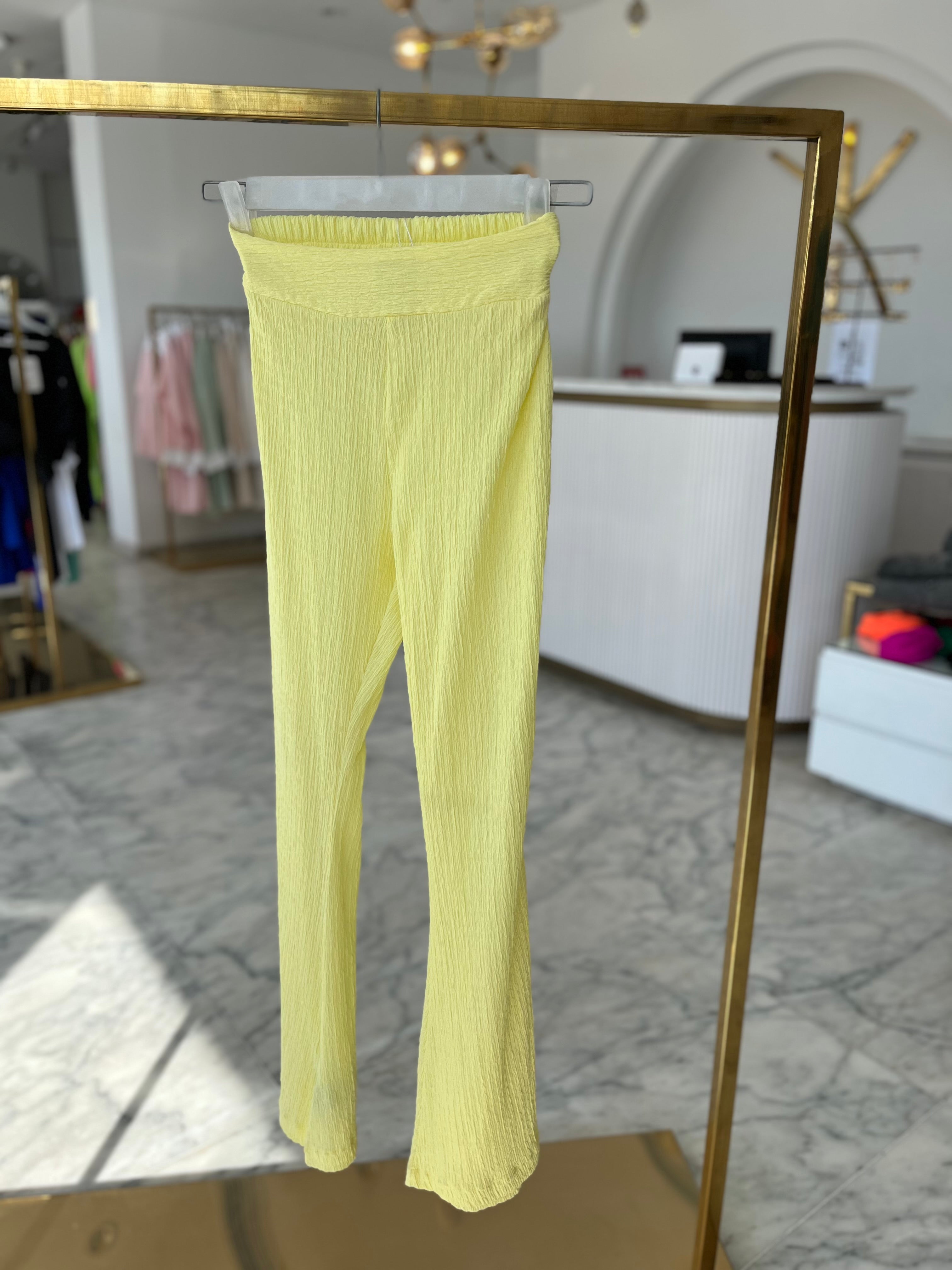 Lin Crush Pants Yellow